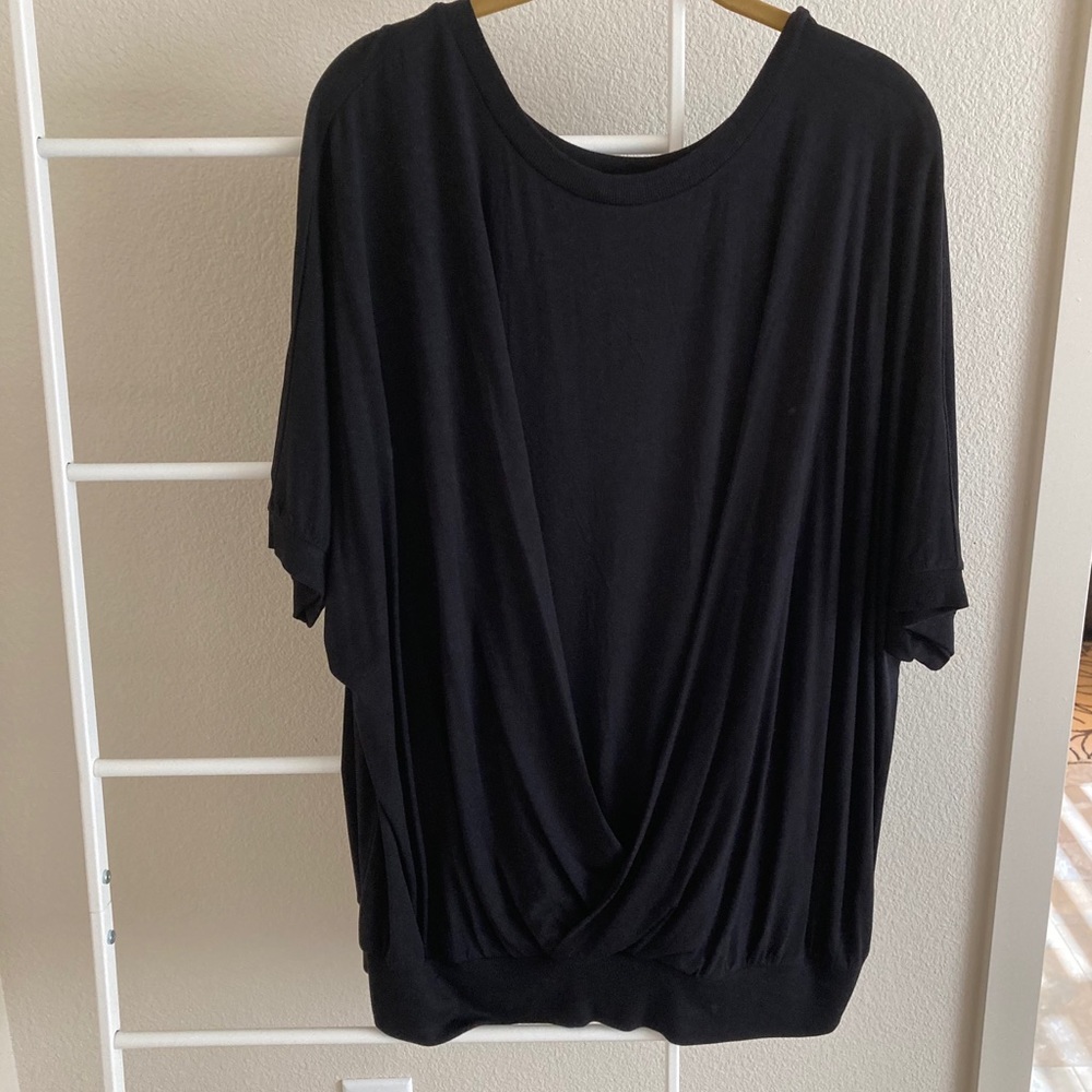 Universal Standard twist front drapery top.